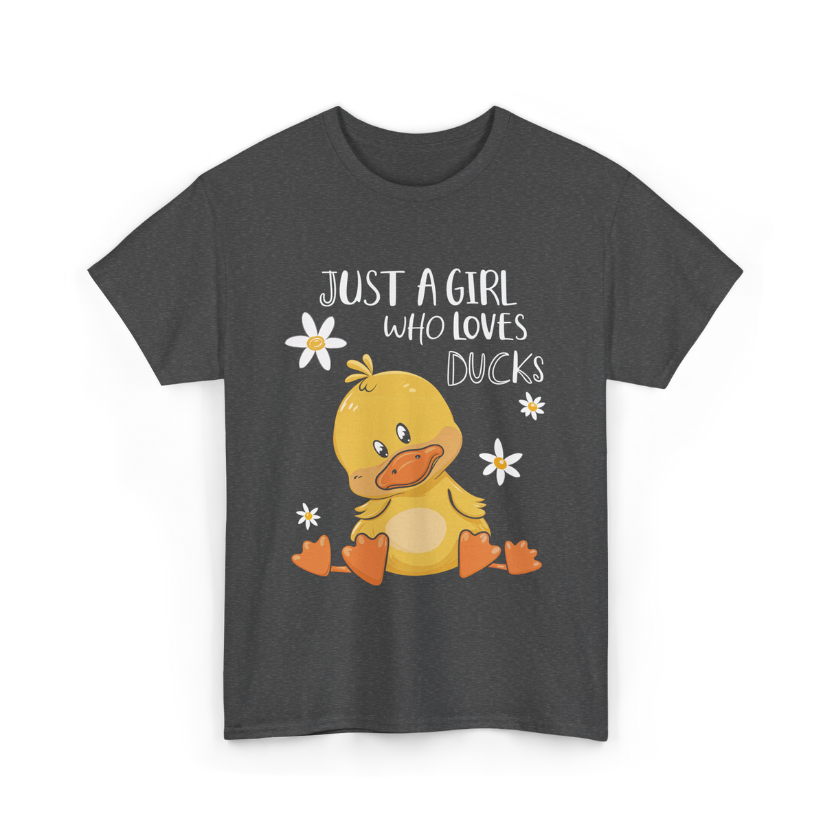 Just a Girl Who Loves Ducks Duck Lover T-Shirt - Dark Heather