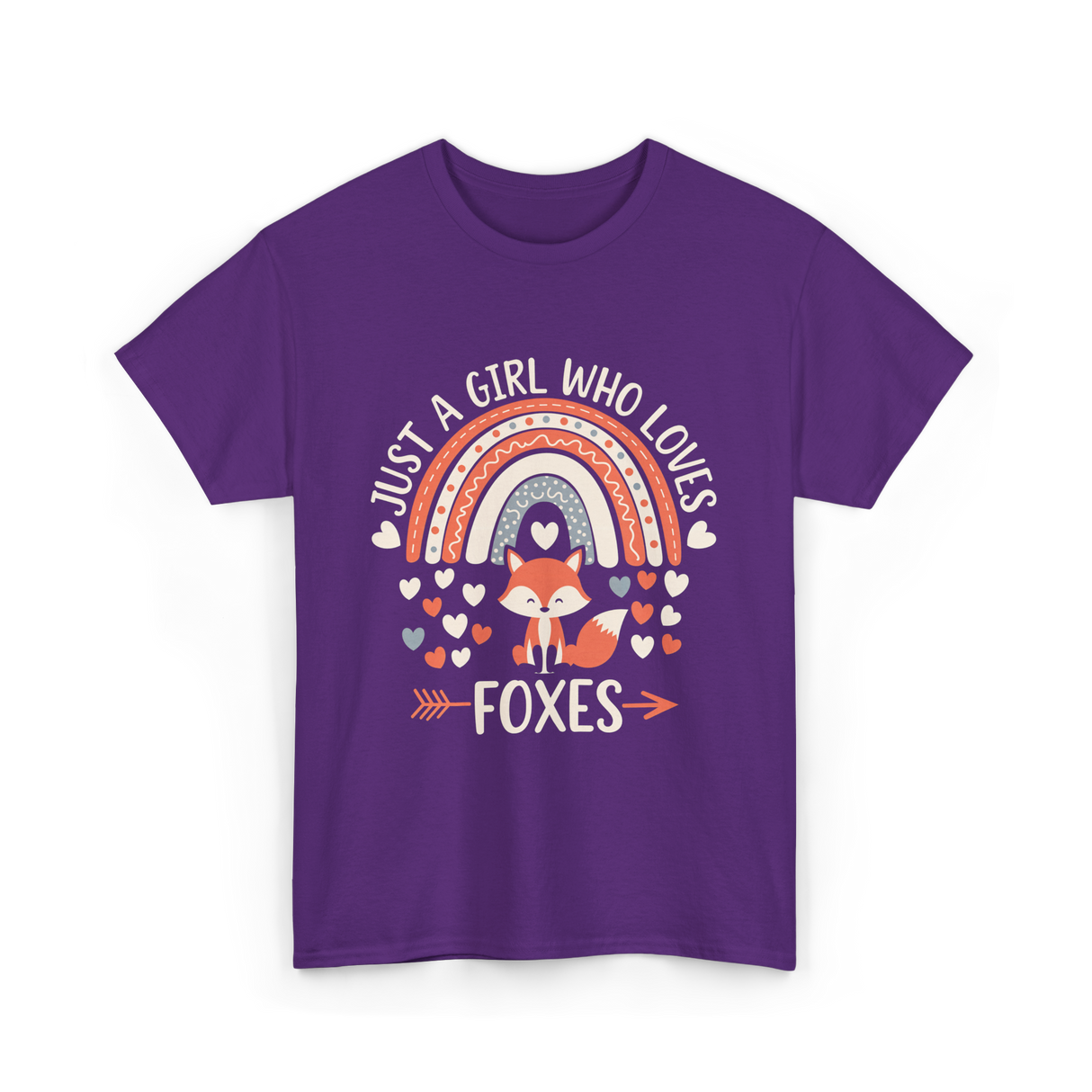 Just A Girl Who Loves Foxes Fox Lover T-Shirt - Purple