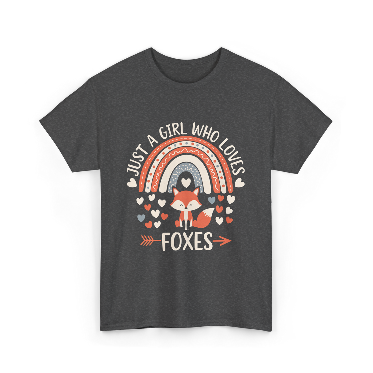 Just A Girl Who Loves Foxes Fox Lover T-Shirt - Dark Heather