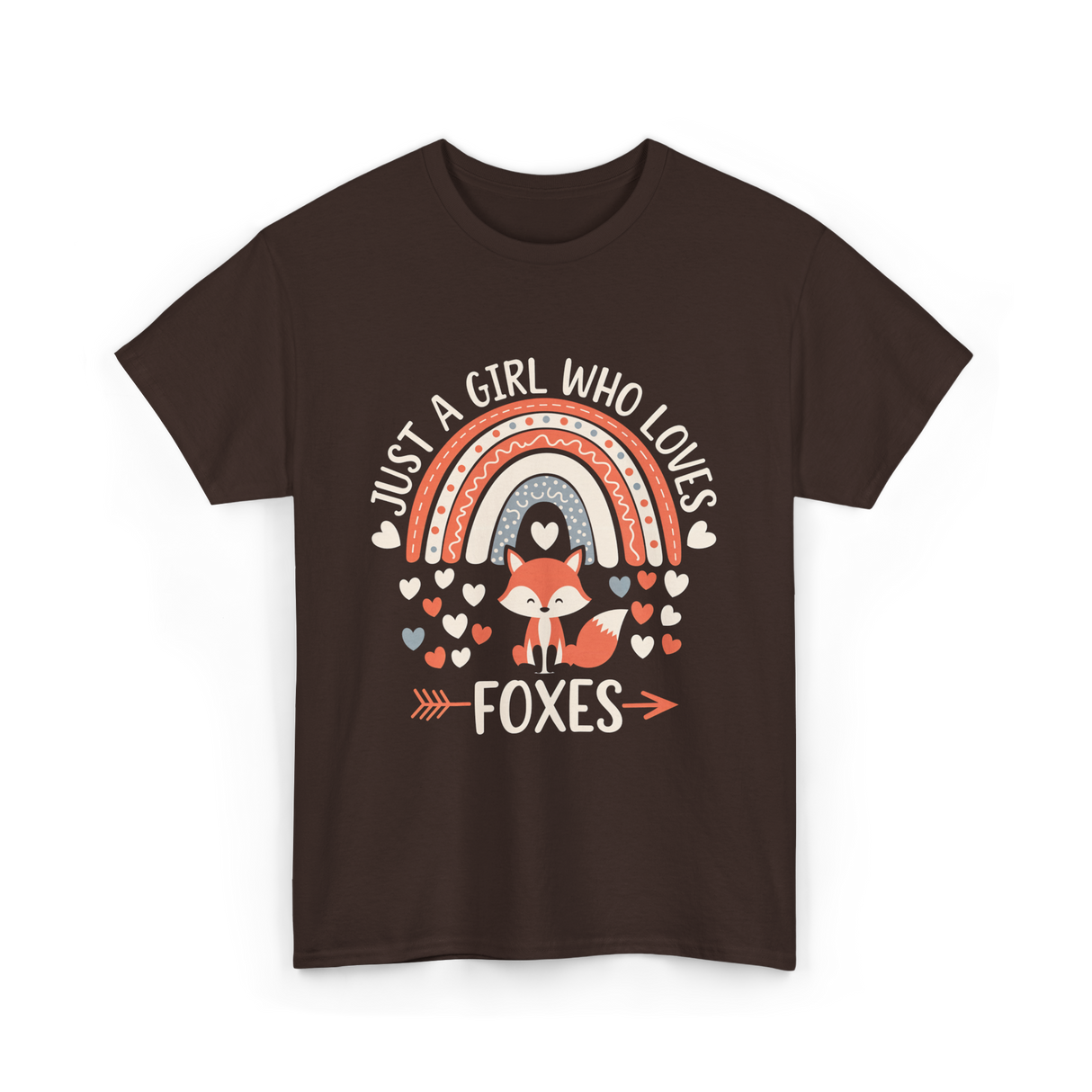 Just A Girl Who Loves Foxes Fox Lover T-Shirt - Dark Chocolate