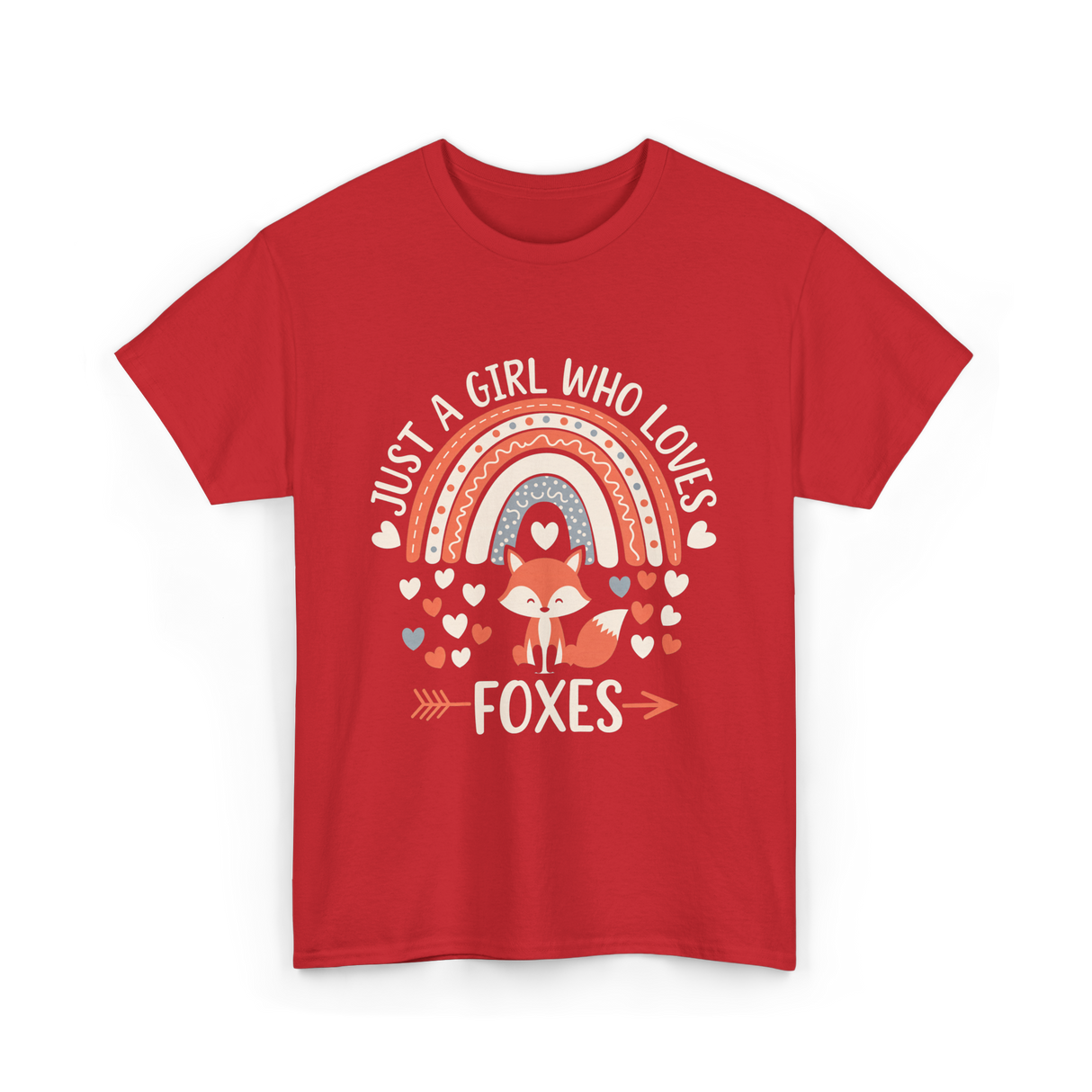 Just A Girl Who Loves Foxes Fox Lover T-Shirt - Red