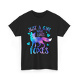 Just a Girl Who Loves Foxes T-Shirt - Black