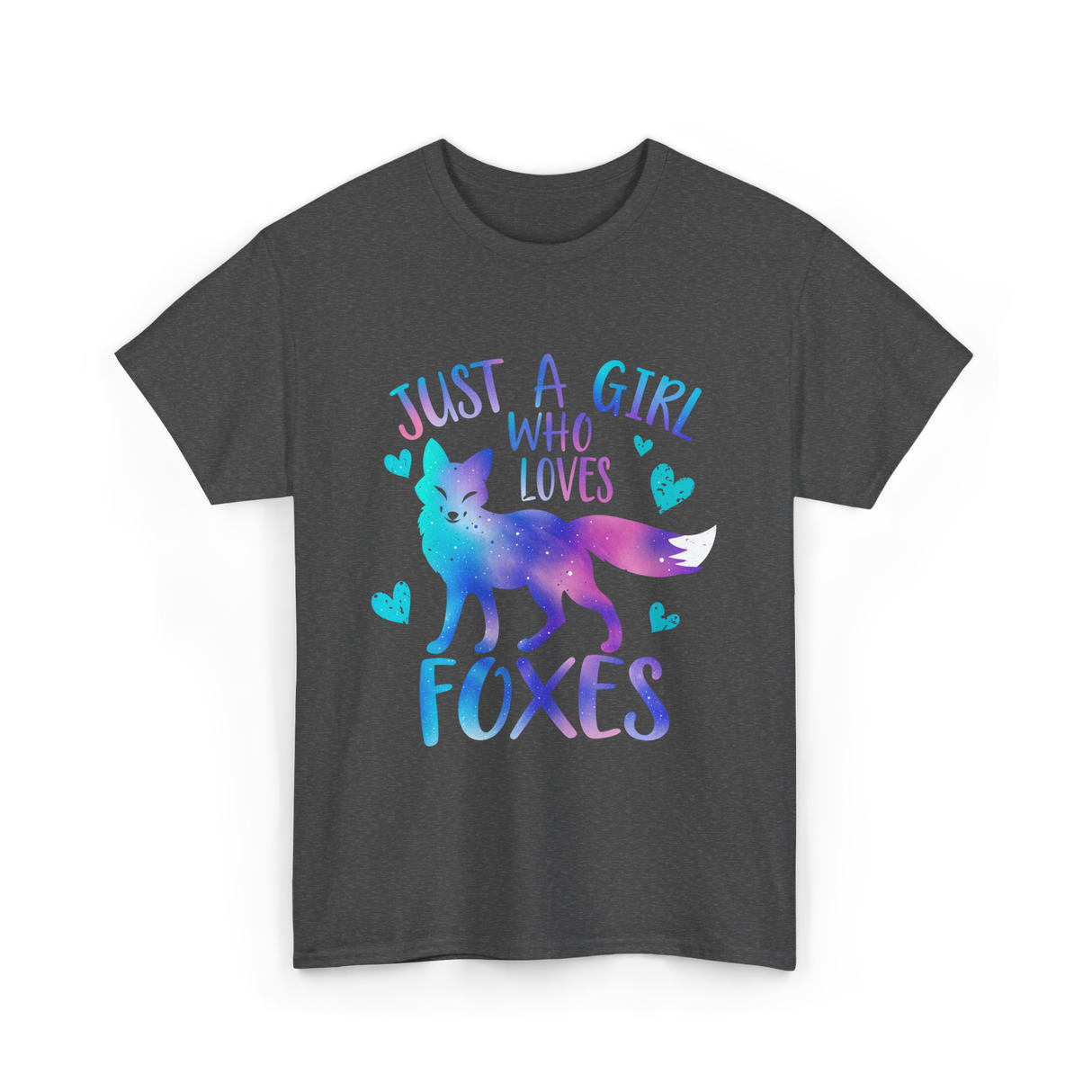 Just a Girl Who Loves Foxes T-Shirt - Dark Heather