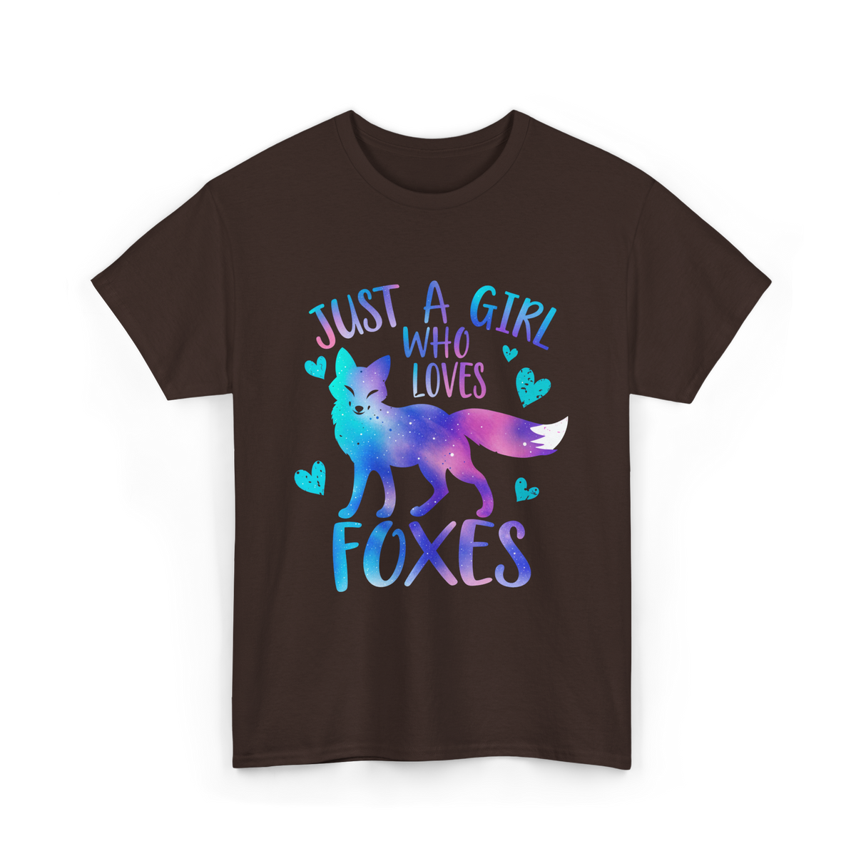 Just a Girl Who Loves Foxes T-Shirt - Dark Chocolate