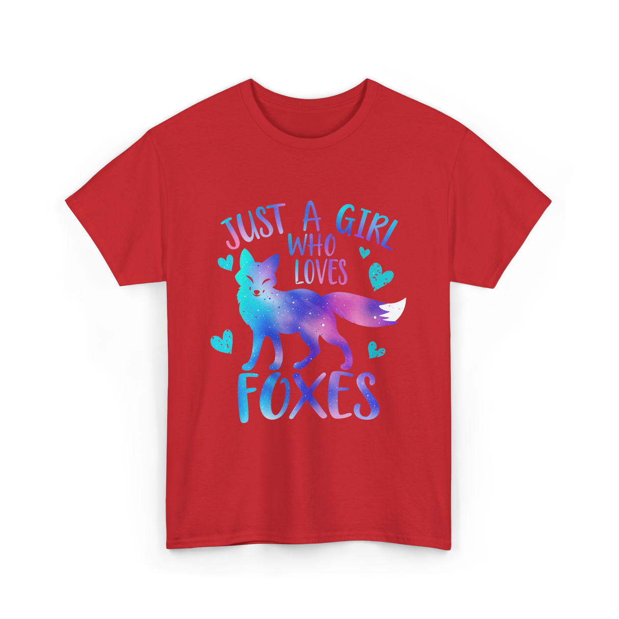 Just a Girl Who Loves Foxes T-Shirt - Red