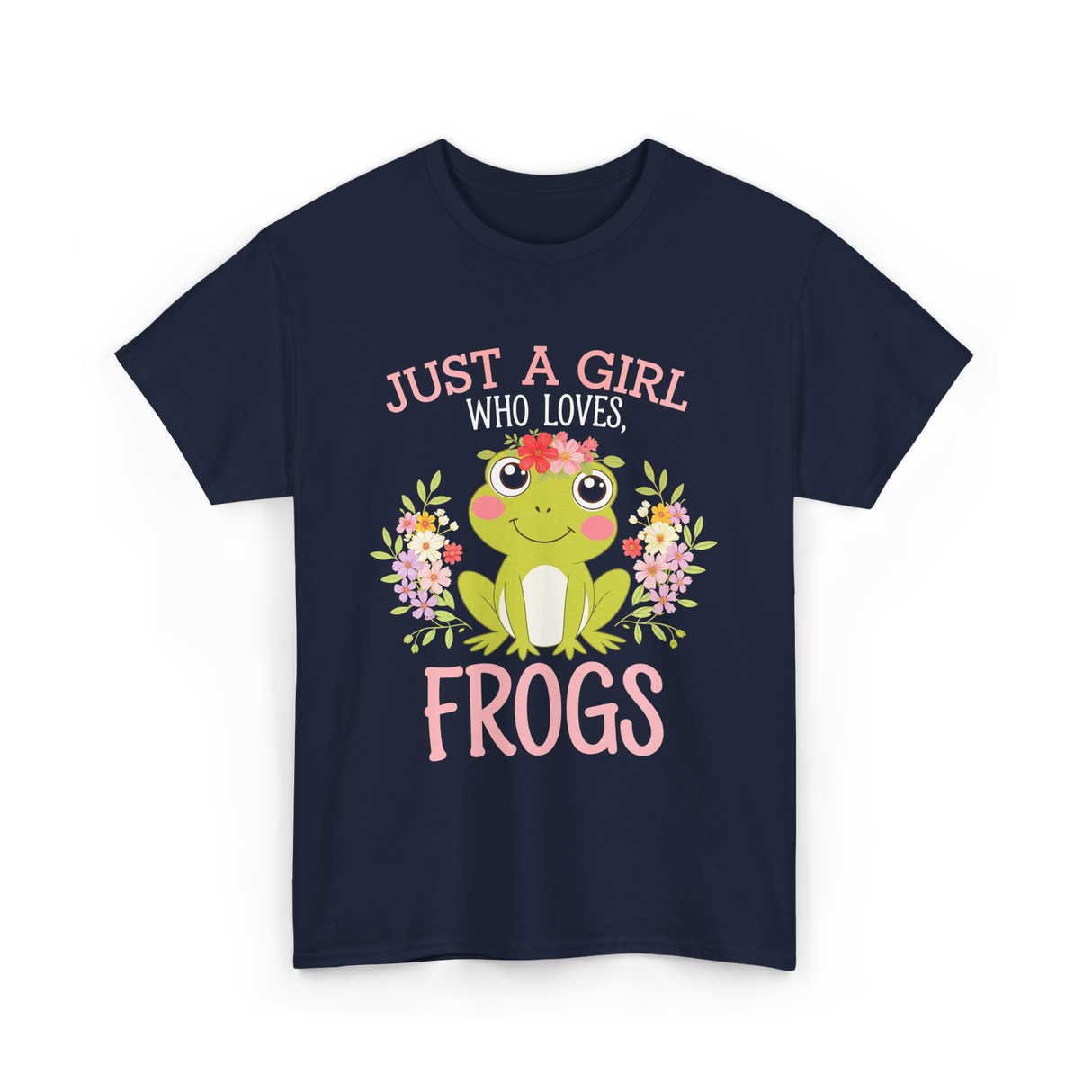 Just A Girl Who Loves Frogs T-Shirt - Navy