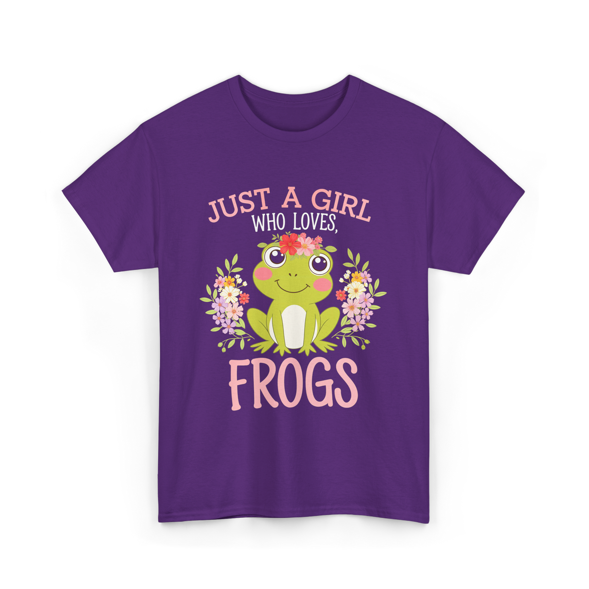 Just A Girl Who Loves Frogs T-Shirt - Purple