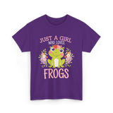 Just A Girl Who Loves Frogs T-Shirt - Purple