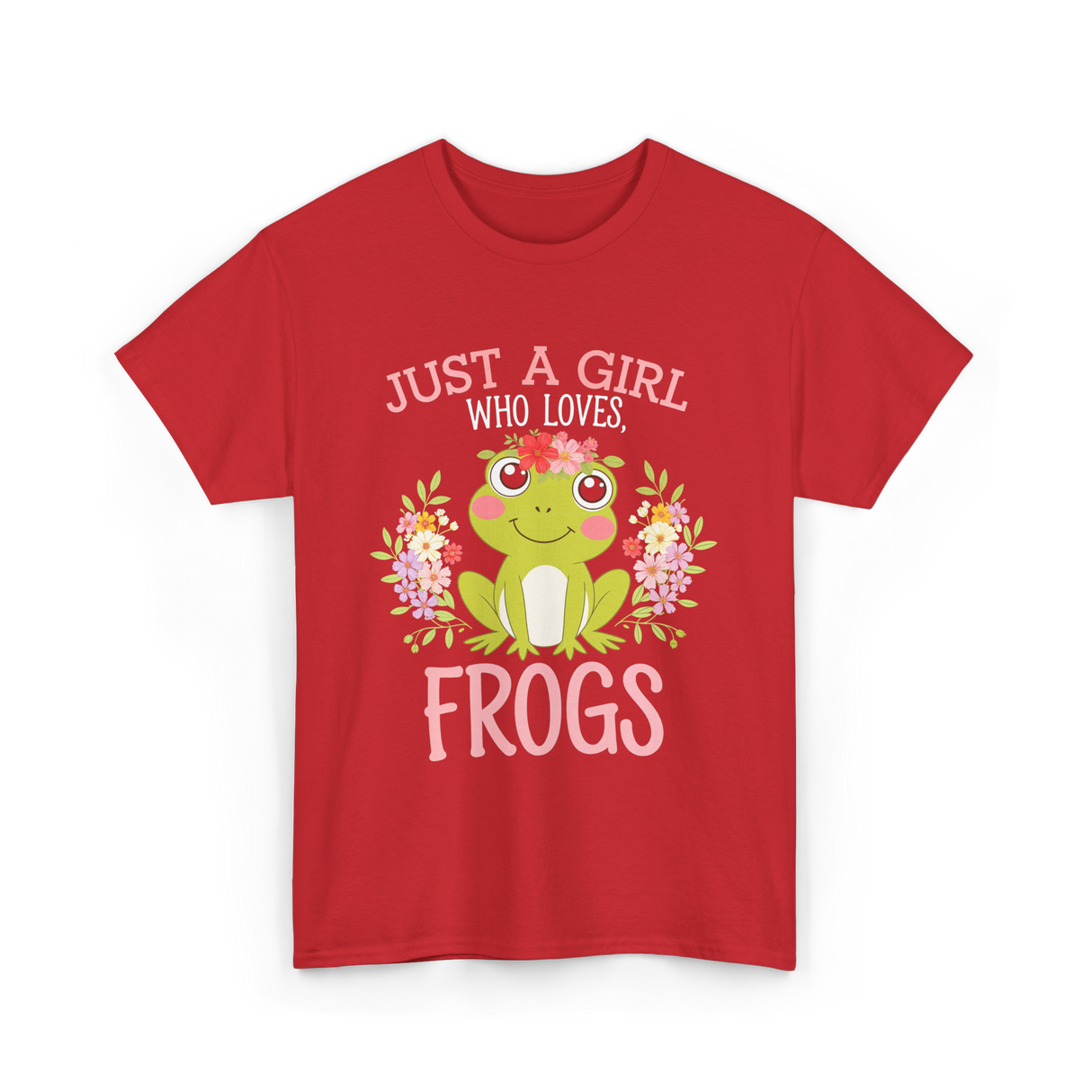 Just A Girl Who Loves Frogs T-Shirt - Red