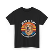 Just A Girl Who Loves Goldens Dogs T-Shirt - Black