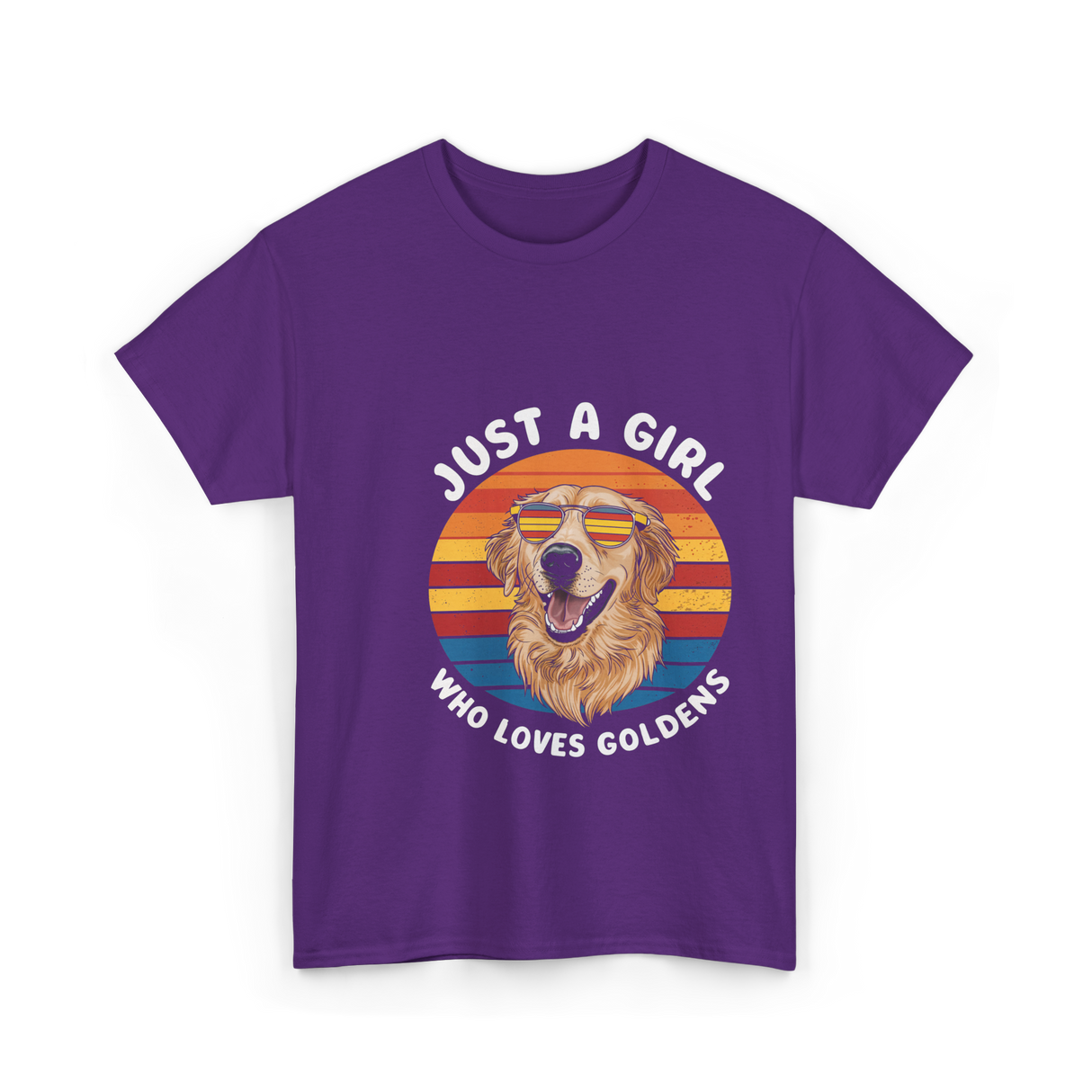 Just A Girl Who Loves Goldens Dogs T-Shirt - Purple