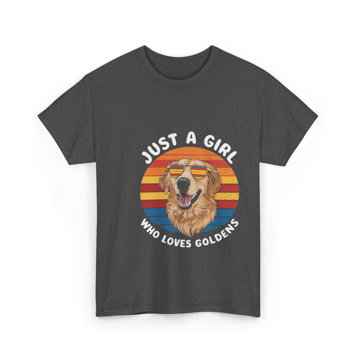 Just A Girl Who Loves Goldens Dogs T-Shirt - Dark Heather