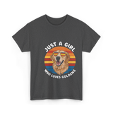 Just A Girl Who Loves Goldens Dogs T-Shirt - Dark Heather