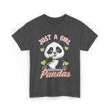 Just A Girl Who Loves Pandas Panda T-Shirt - Dark Heather