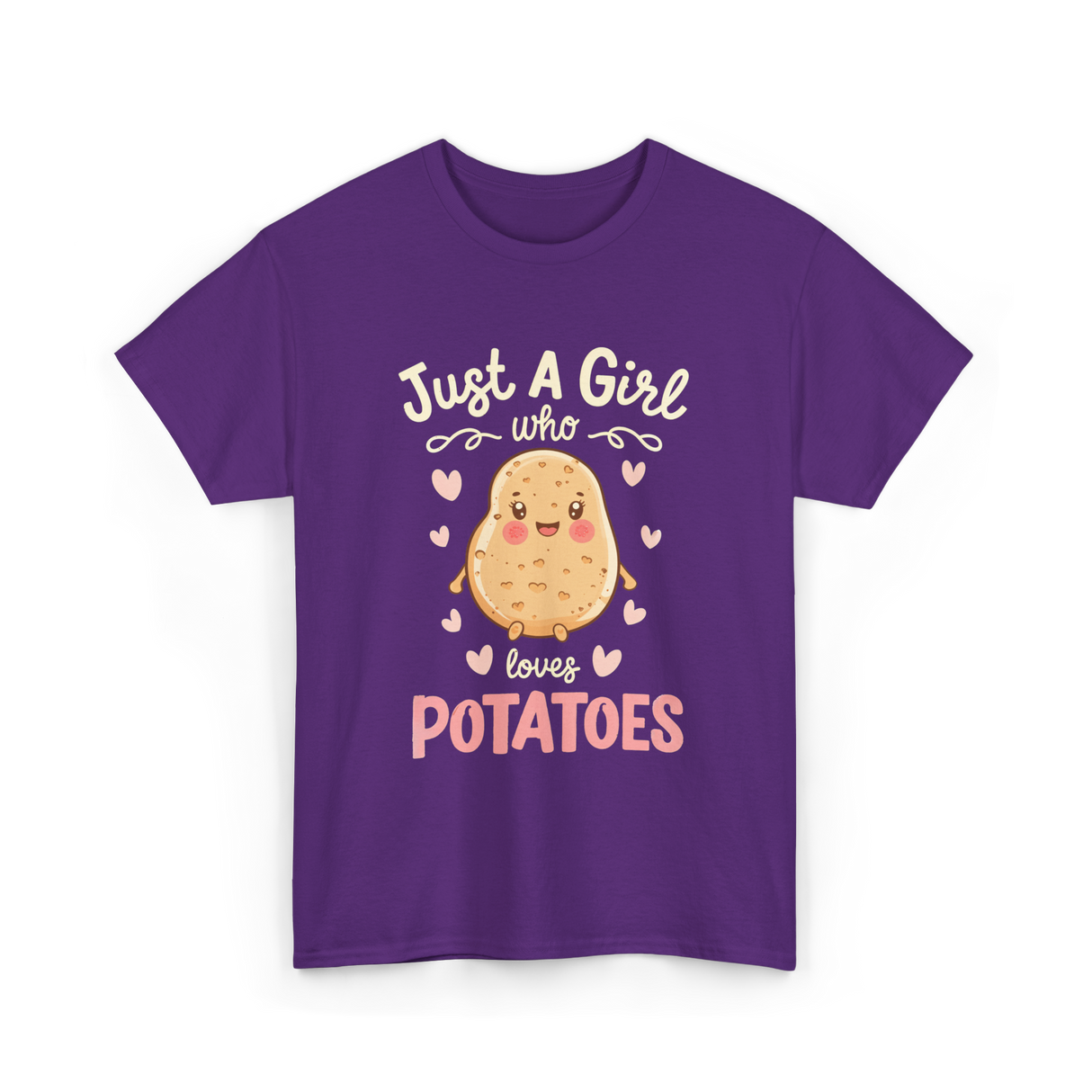 Just A Girl Who Loves Potatoes T-Shirt - Purple