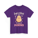 Just A Girl Who Loves Potatoes T-Shirt - Purple