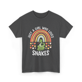 Just A Girl Who Loves Snakes Snake Lover T-Shirt - Dark Heather