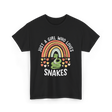 Just A Girl Who Loves Snakes Snake Lover T-Shirt - Black