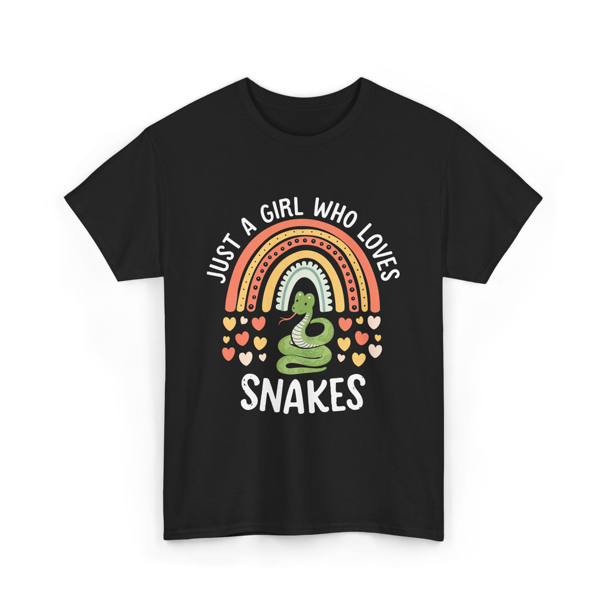 Just A Girl Who Loves Snakes Snake Lover T-Shirt - Black