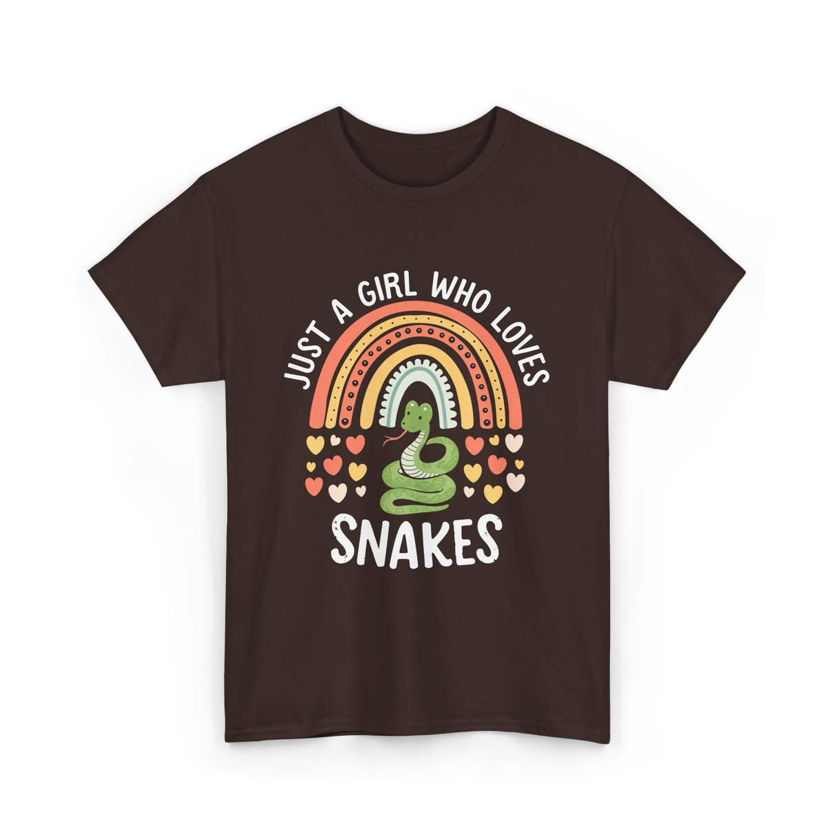 Just A Girl Who Loves Snakes Snake Lover T-Shirt - Dark Chocolate