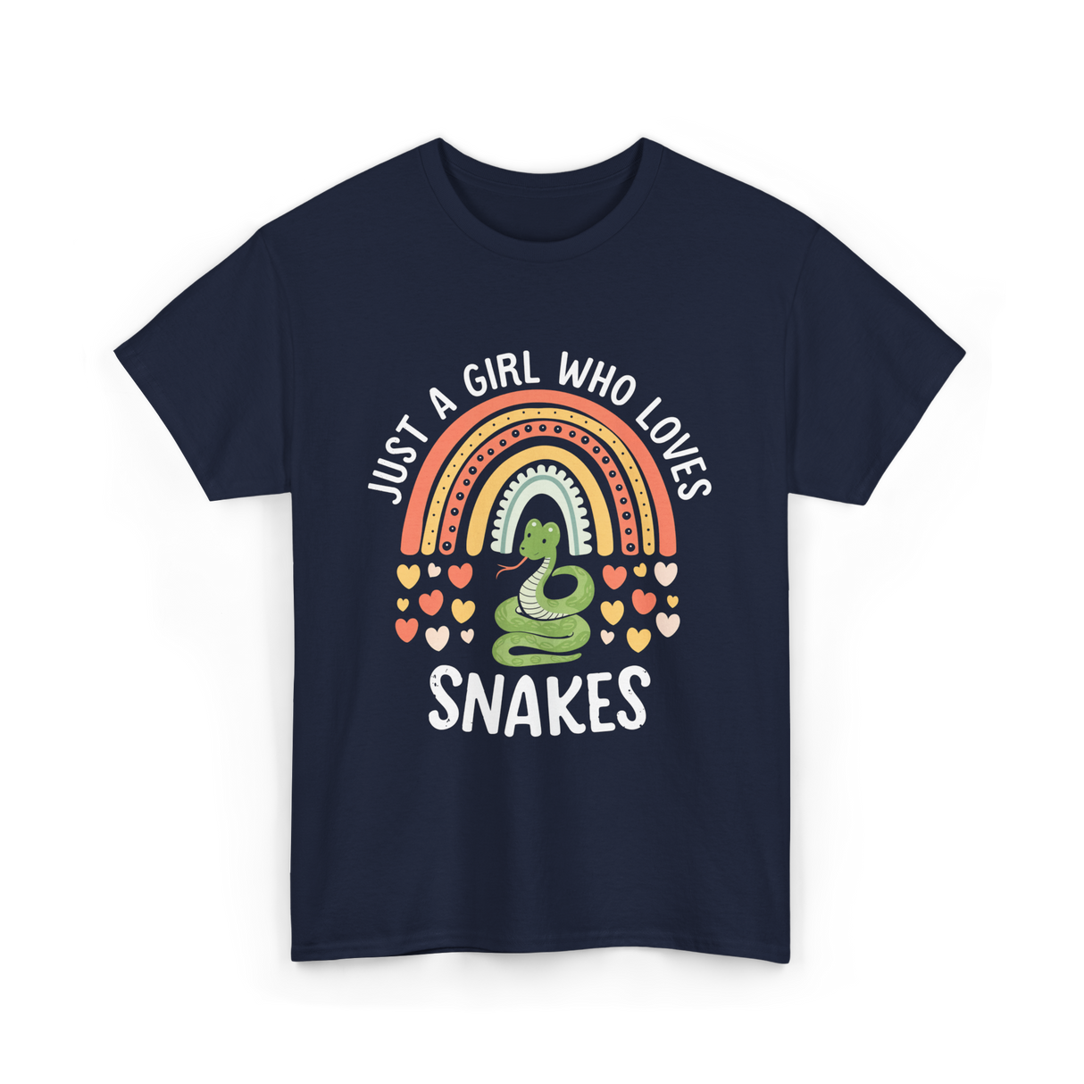 Just A Girl Who Loves Snakes Snake Lover T-Shirt - Navy