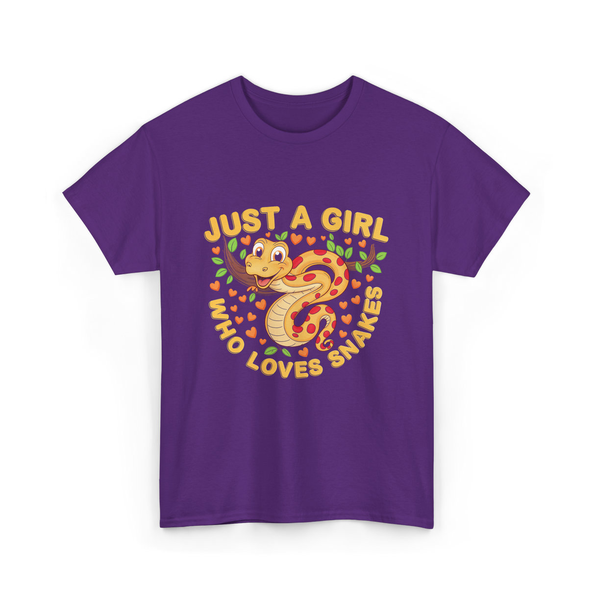 Just a Girl Who Loves Snakes Snake Lover T-Shirt - Purple