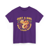 Just a Girl Who Loves Snakes Snake Lover T-Shirt - Purple