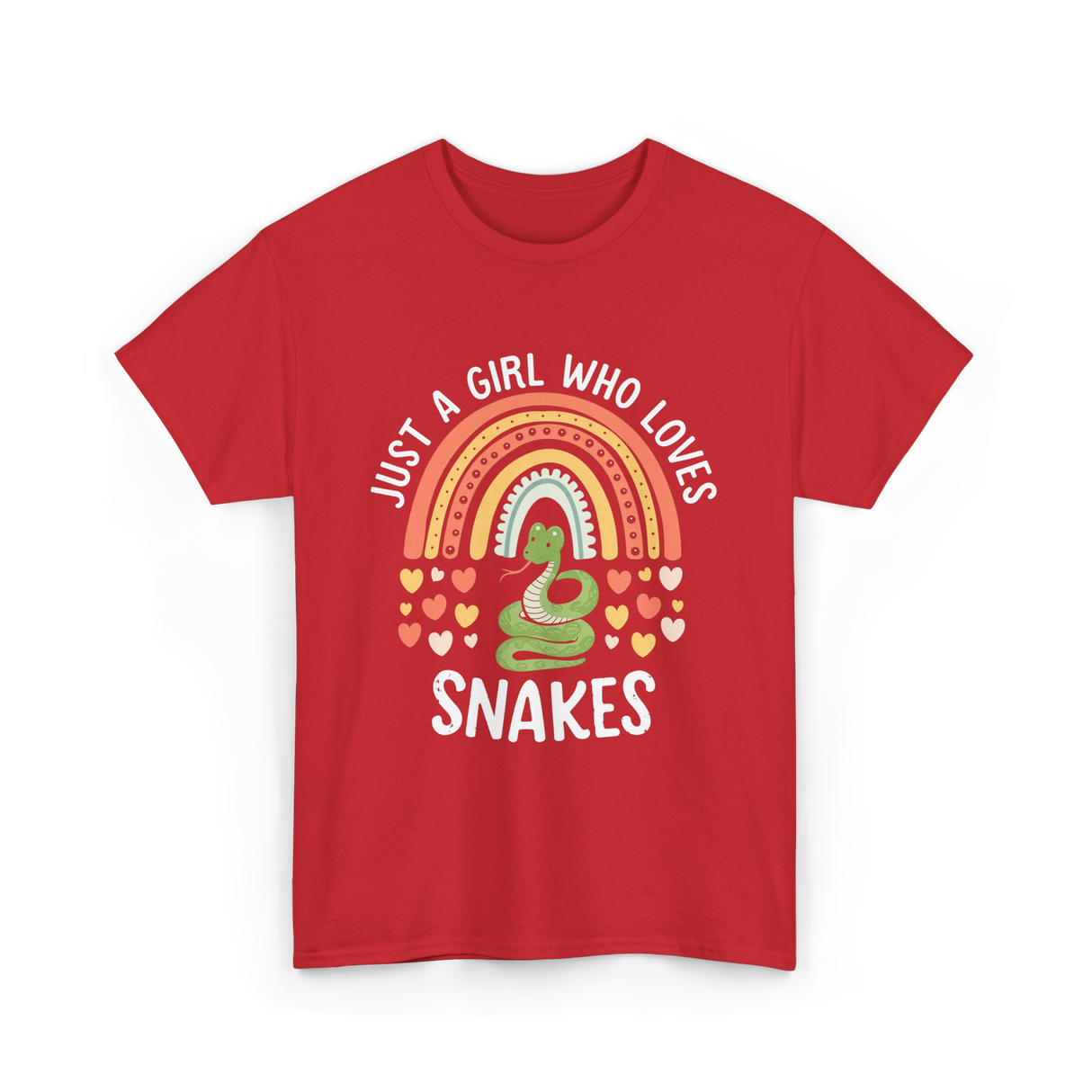 Just A Girl Who Loves Snakes Snake Lover T-Shirt - Red