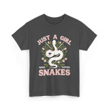 Just A Girl Who Loves Snakes Snake T-Shirt - Dark Heather