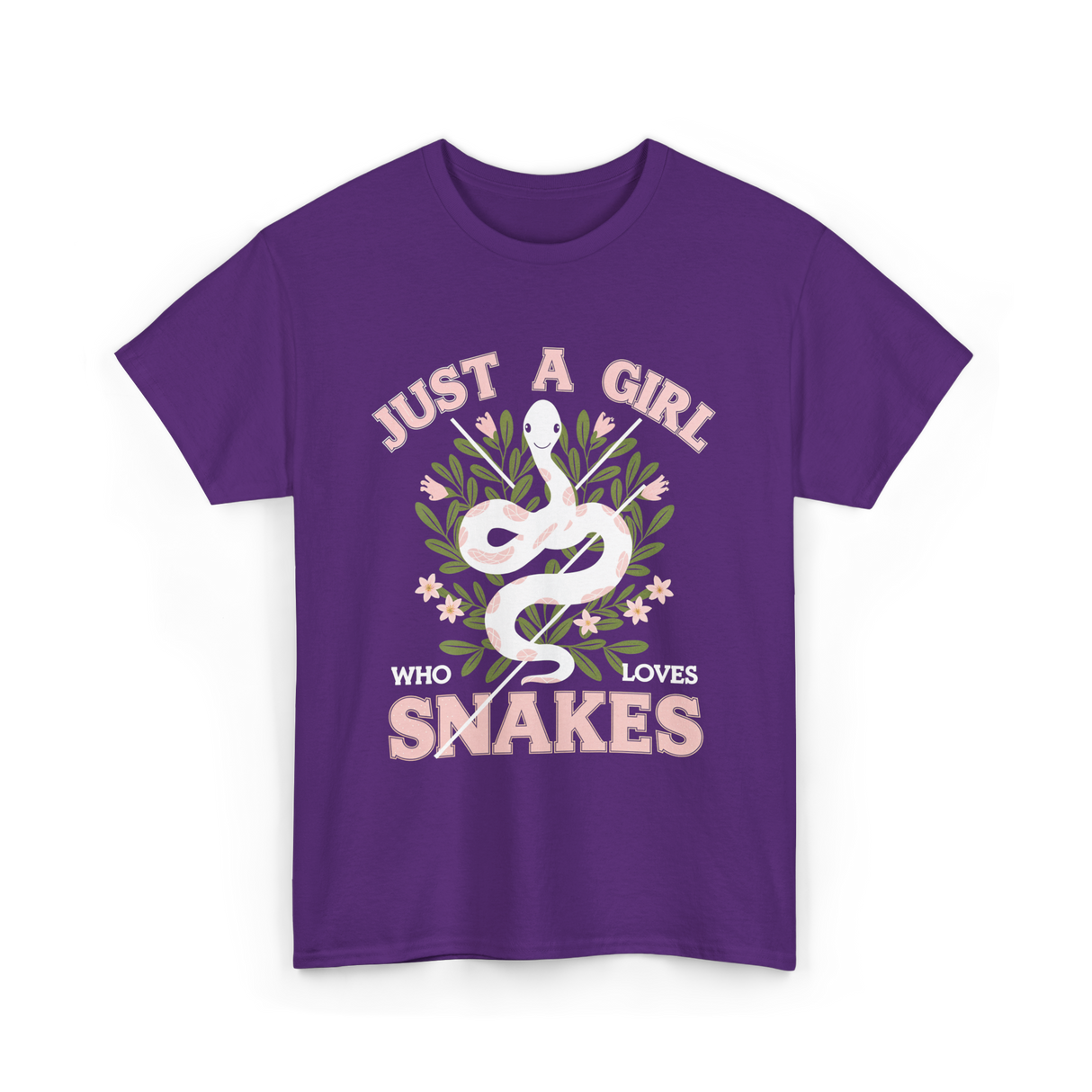 Just A Girl Who Loves Snakes Snake T-Shirt - Purple