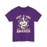 Just A Girl Who Loves Snakes Snake T-Shirt - Purple