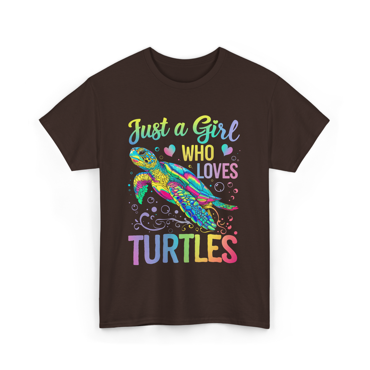 Just a Girl Who Loves Turtles T-Shirt - Dark Chocolate