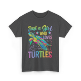 Just a Girl Who Loves Turtles T-Shirt - Dark Heather