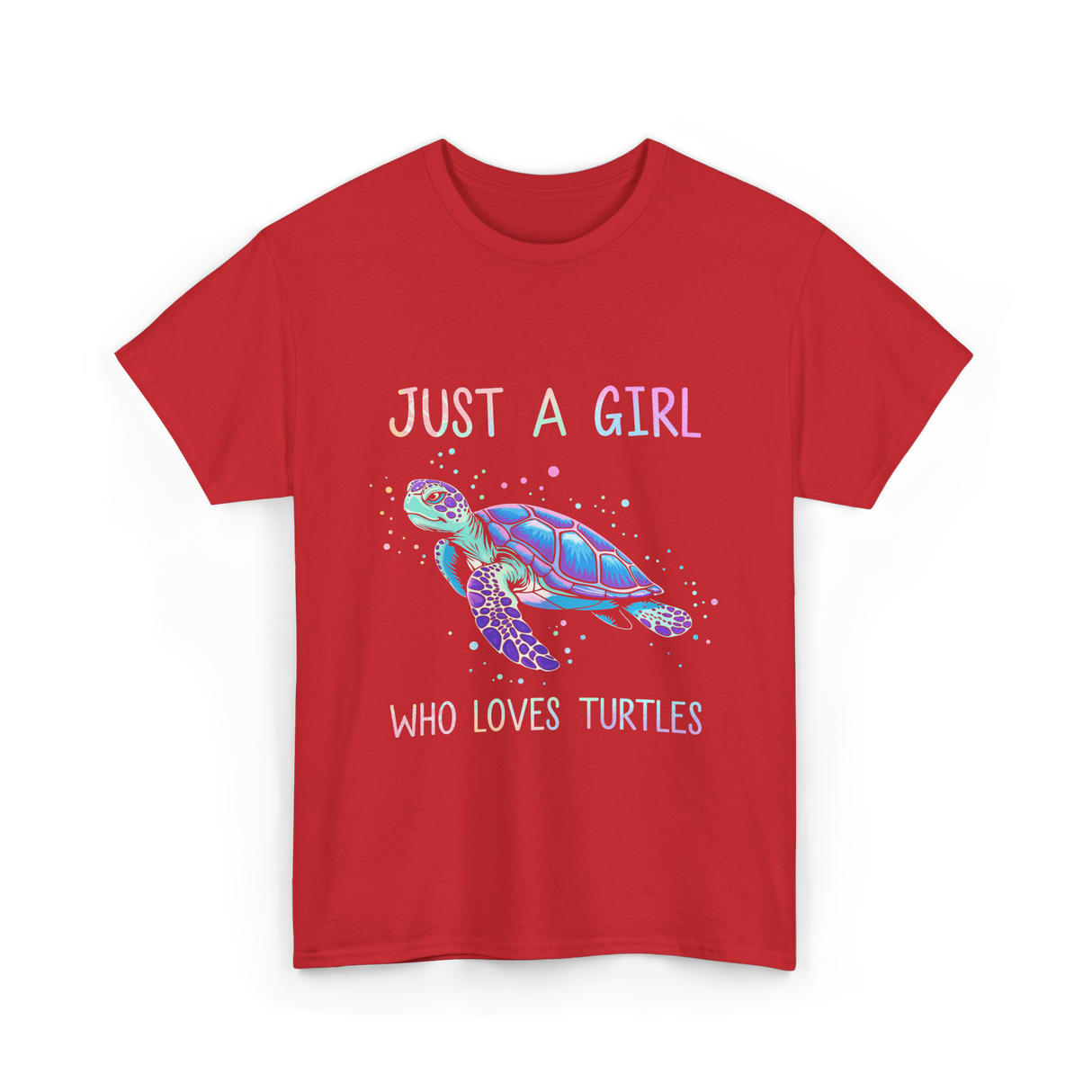 Just A Girl Who Loves Turtles Turtle T-Shirt - Red