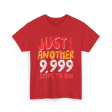 Just Another Steps Hiking Walking T-Shirt - Red