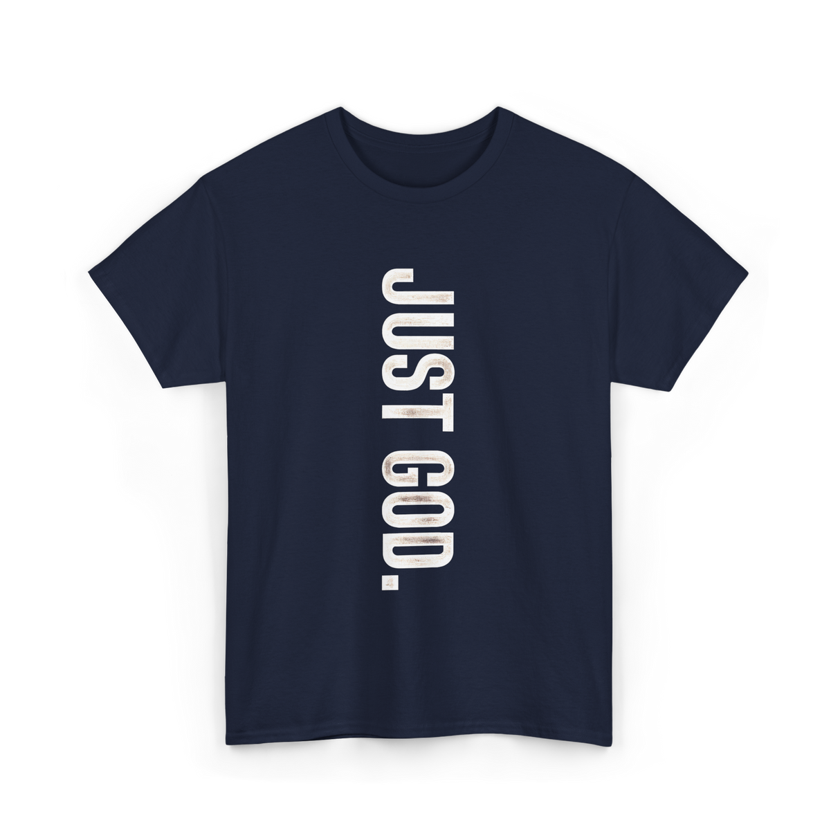 Just God Faith Belief T-Shirt - Navy