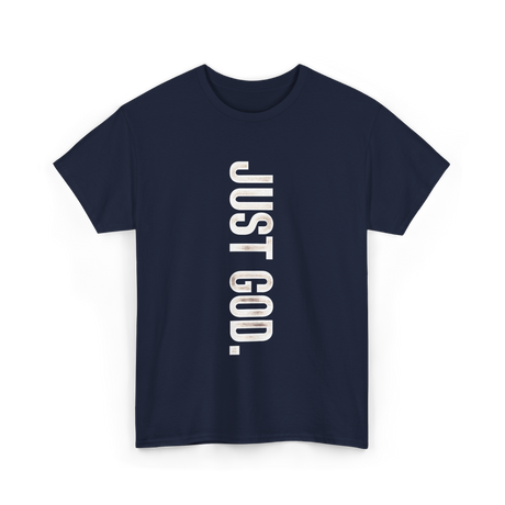 Just God Faith Belief T-Shirt - Navy