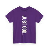 Just God Faith Belief T-Shirt - Purple