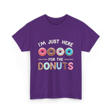 Just Here Donuts Dessert T-Shirt - Purple