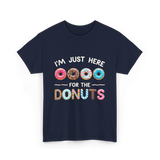 Just Here Donuts Dessert T-Shirt - Navy