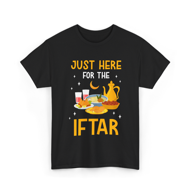 Just Here For The Iftar Ramadan T-Shirt - Black