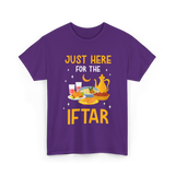 Just Here For The Iftar Ramadan T-Shirt - Purple