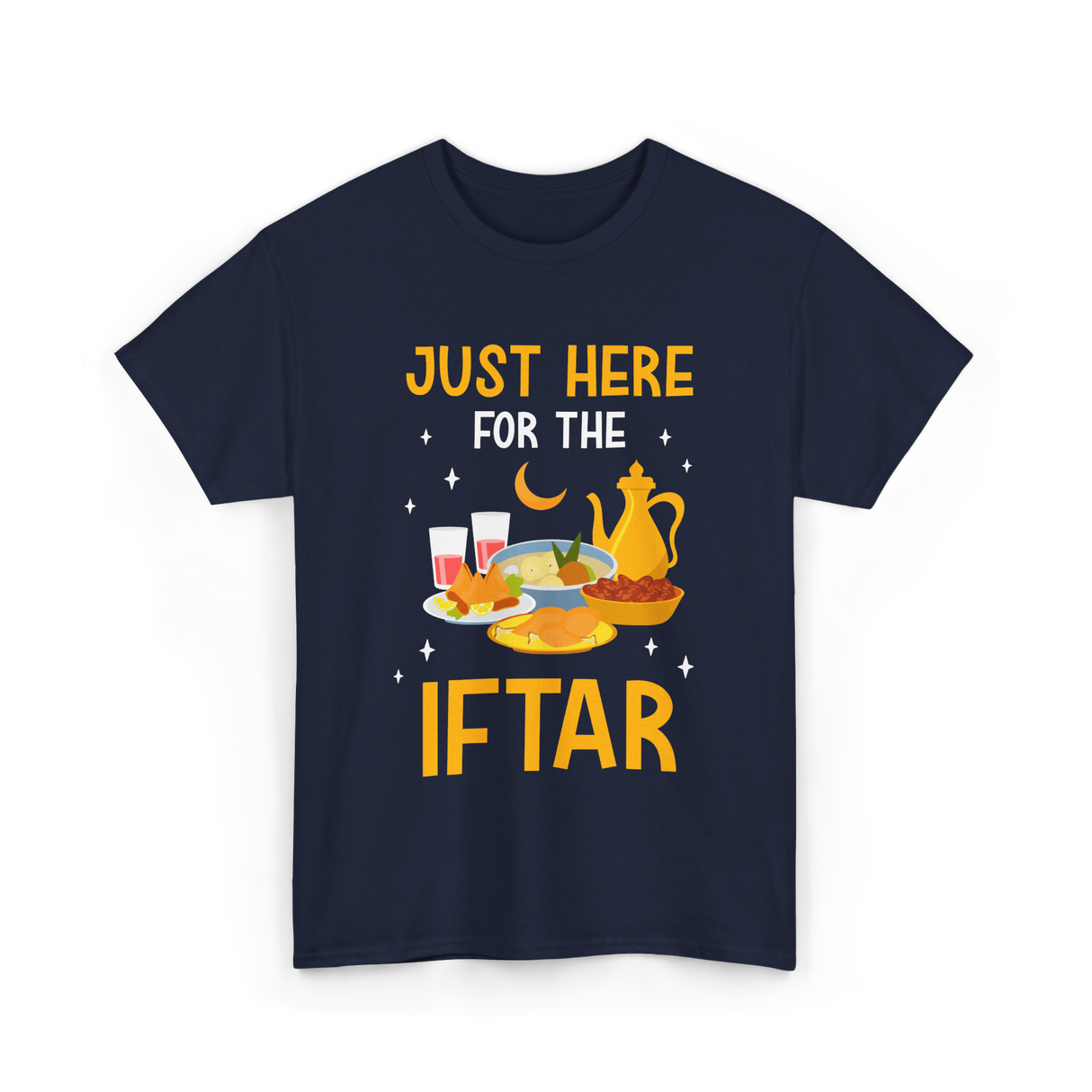 Just Here For The Iftar Ramadan T-Shirt - Navy