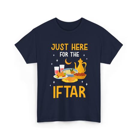 Just Here For The Iftar Ramadan T-Shirt - Navy