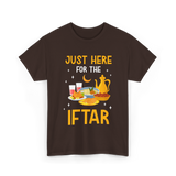 Just Here For The Iftar Ramadan T-Shirt - Dark Chocolate