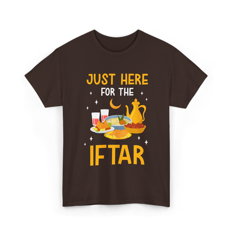 Just Here For The Iftar Ramadan T-Shirt - Dark Chocolate