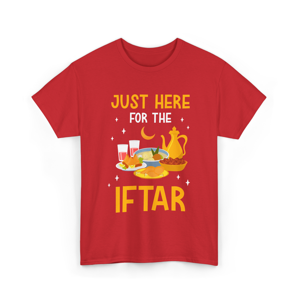 Just Here For The Iftar Ramadan T-Shirt - Red