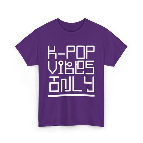 K Pop Vibes Only Music T-Shirt - Purple