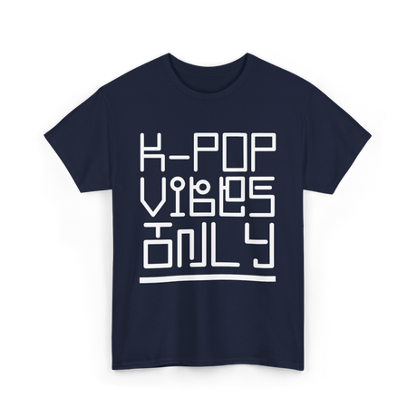 K Pop Vibes Only Music T-Shirt - Navy