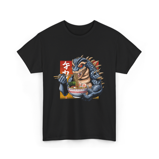 Kaiju Eating Ramen Monster Lover T-Shirt - Black